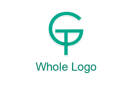 letter G forming letter T