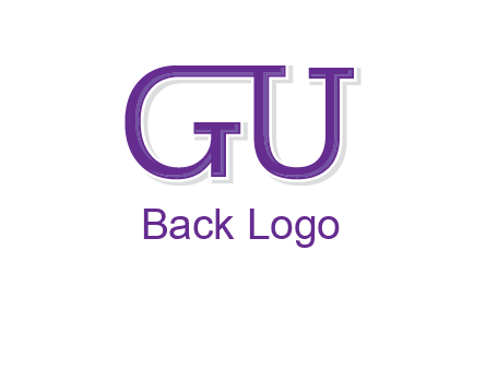 letter GU joined together