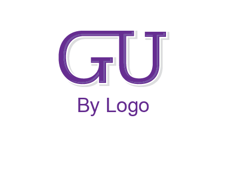 letter GU joined together