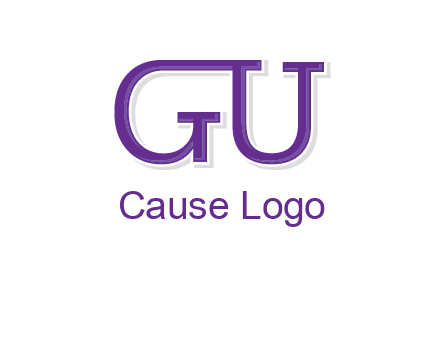 letter GU joined together
