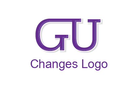 letter GU joined together