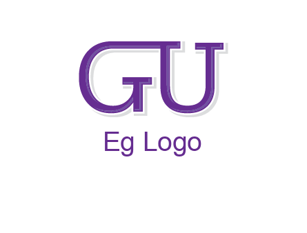 letter GU joined together