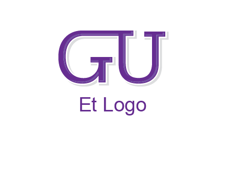 letter GU joined together