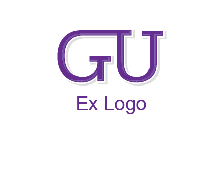 letter GU joined together