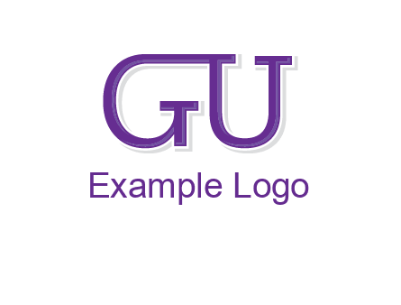 letter GU joined together
