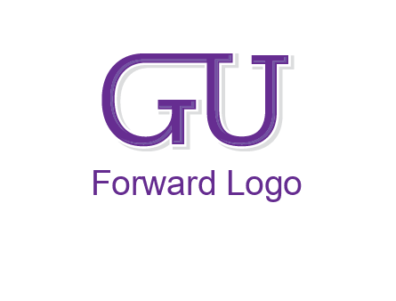 letter GU joined together