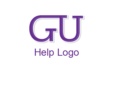 letter GU joined together