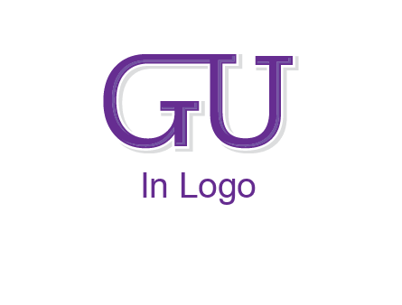letter GU joined together