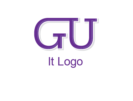 letter GU joined together