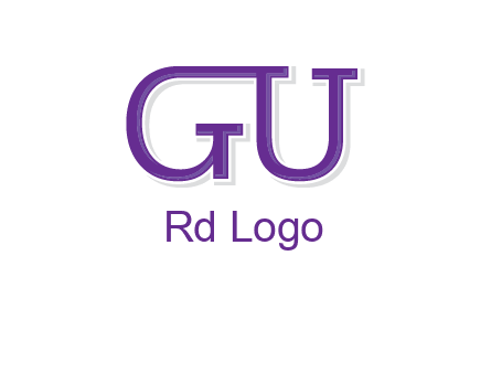 letter GU joined together