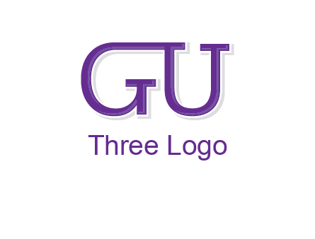 letter GU joined together