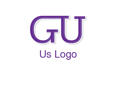 letter GU joined together