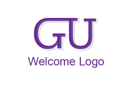 letter GU joined together