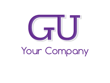 letter GU joined together