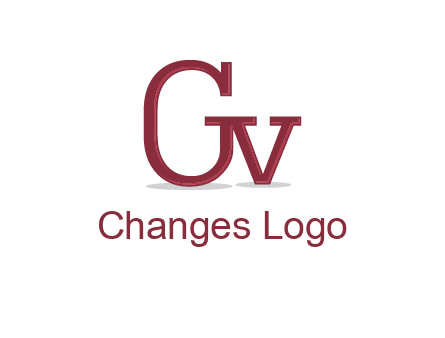 letter GV joined together