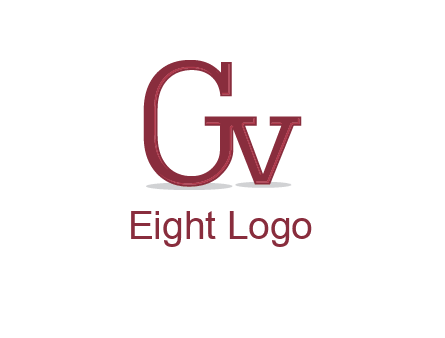 letter GV joined together