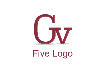 letter GV joined together