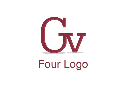 letter GV joined together