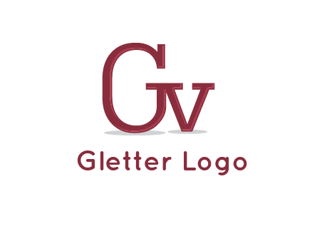 letter GV joined together