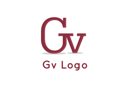letter GV joined together
