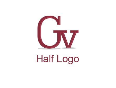 letter GV joined together