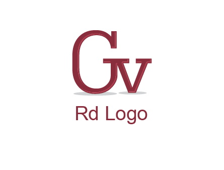 letter GV joined together