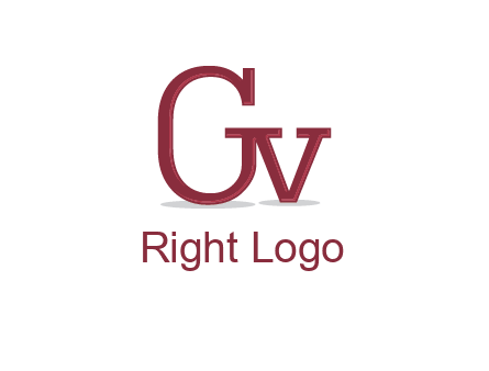 letter GV joined together