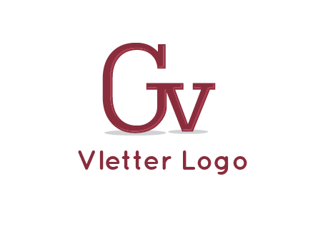 letter GV joined together