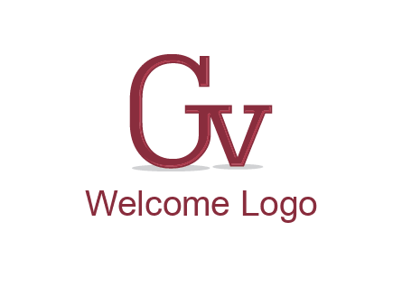 letter GV joined together