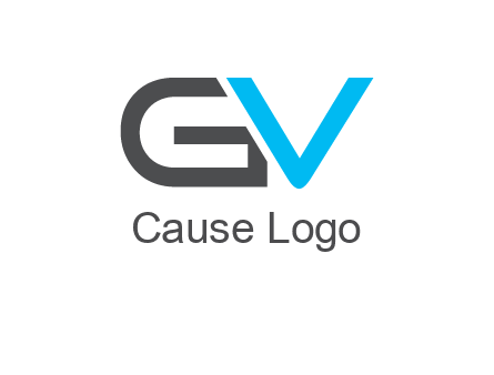 letter V overlapping letter G