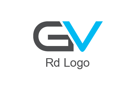 letter V overlapping letter G