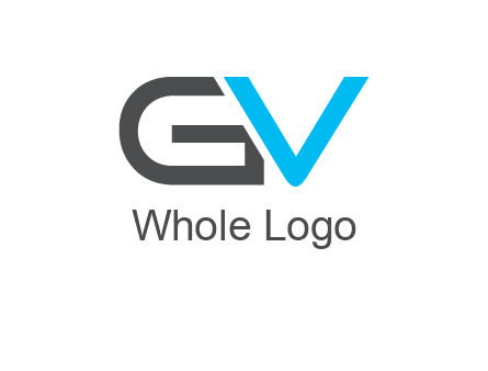 letter V overlapping letter G
