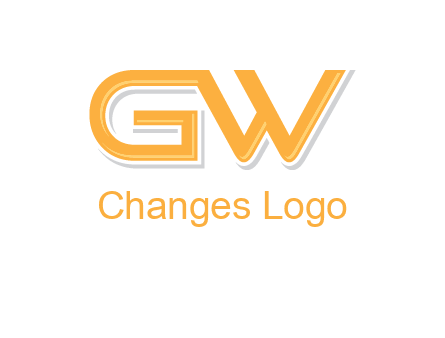 letter GW joined together