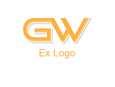 letter GW joined together