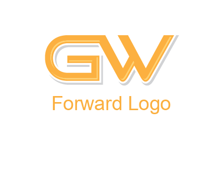 letter GW joined together