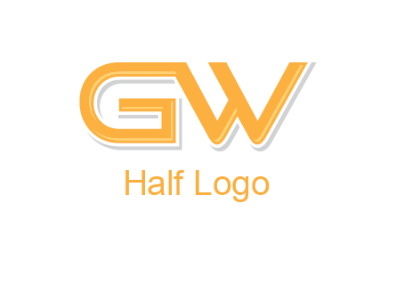 letter GW joined together
