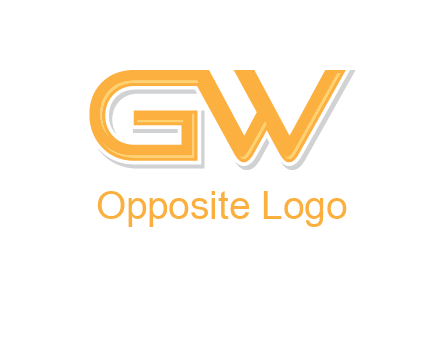 letter GW joined together