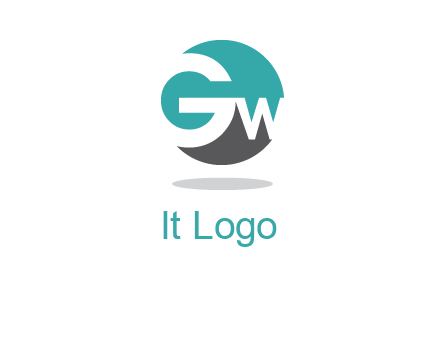 letters G and W are inside a circle icon