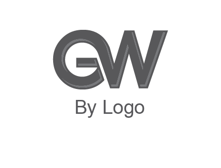 abstract letter GW joined together
