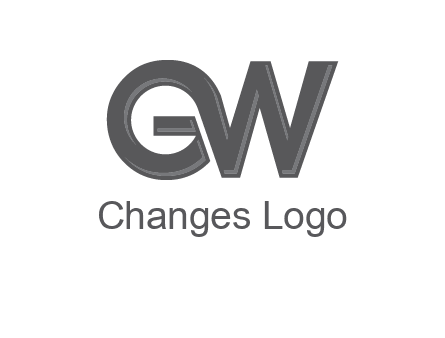 abstract letter GW joined together