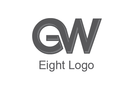 abstract letter GW joined together