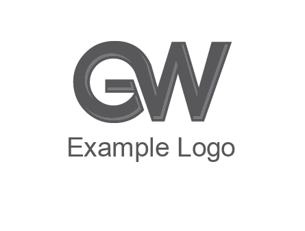 abstract letter GW joined together