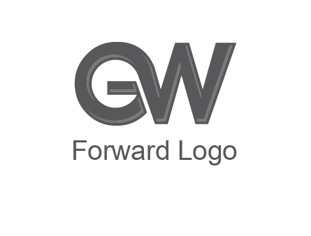 abstract letter GW joined together