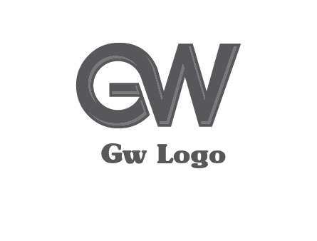 abstract letter GW joined together