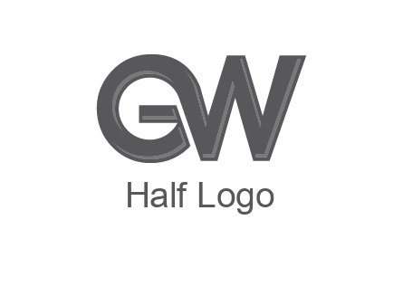abstract letter GW joined together