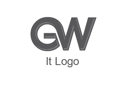 abstract letter GW joined together