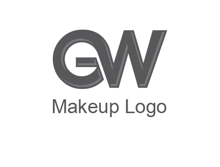 abstract letter GW joined together
