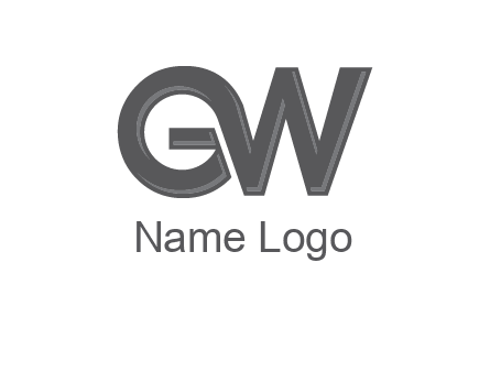 abstract letter GW joined together