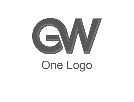 abstract letter GW joined together