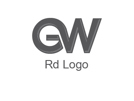 abstract letter GW joined together